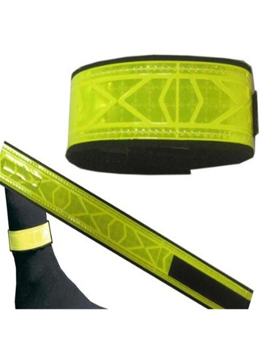 Paire De Bandes Réfléchissantes Jaunes Pour Jambes Avec Boucles Réglables - Showman