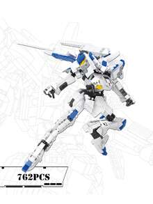 Mecha Robot Building Block Toy Set, Mechanical Warrior Figure Model, Desktop Ornaments For Men Women Room Decoration - Multicolor - View 9