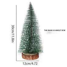 1棵10/20/30厘米迷你圣诞树，圣诞夜餐桌装饰，DIY松针树圣诞装饰，白雪松，小型圣诞树，最佳礼物，生日家居装饰，圣诞装饰，房间装饰，冬季圣诞装饰，家居圣诞礼物，圣诞装饰 - 彩色 - 查看 4