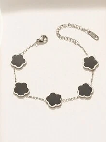 1 件时尚精致幸运四叶草花瓣手链，时尚百搭，适合女性情人节、妈妈、母亲、母亲节、礼物 - 彩色 - 查看 10