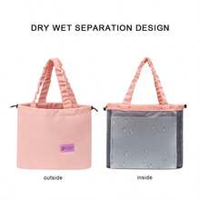 Túi thể thao sọc Túi đựng đồ ướt khô Túi du lịch Túi đựng đồ tập thể dục Túi vải thô mini Quà tặng Giáng sinh cho nam và nữ Trẻ em Thiết yếu Kỳ nghỉ Bãi biển Mùa hè Không thấm nước Nhẹ Dung tích lớn Phụ kiện di động - Nhiều màu - Xem 4