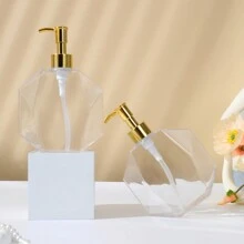 1 件 300 毫升透明六角瓶，用于洗发水、护发素和沐浴露分配器，家用浴室装饰夏季 - 無色 - 查看 3