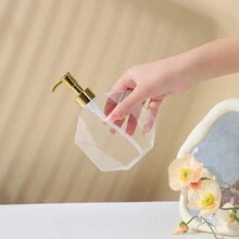 1 件 300 毫升透明六角瓶，用于洗发水、护发素和沐浴露分配器，家用浴室装饰夏季 - 無色 - 查看 5