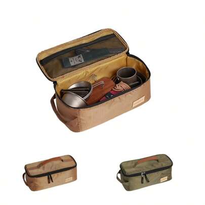 户外露营收纳袋、餐具收纳野餐袋、防水耐用手提袋