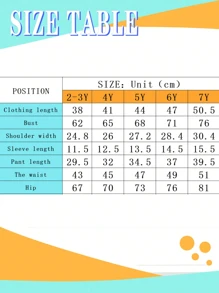 Young Boy Cartoon Print Short Sleeve Tee And Denim Shorts Set