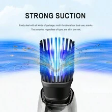 CascadeVac 2000mAh便携式手持吸尘器，强劲吸力，USB充电迷你吸尘器，配备多种配件，适用于汽车、家庭、办公室和缝隙清洁。 - 藍黃色 - 查看 4