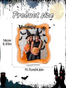 1 件定制照片万圣节主题亚克力相框、个性化桌面装饰装饰品、卧室桌面装饰、亚克力标志/牌匾、万圣节生日派对装饰品、恐怖生日派对装饰品、适合朋友、家人、儿子、女儿、姐妹、侄女的节日展示 - 以及生动的万圣节节日装饰礼物毕业 - 彩色 - 查看 3