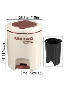 1 Peça Lixeira Doméstica com Dois Compartimentos para Fraldas, Lixeira Redonda Sem Toque para Fraldas de Bebê e Uso Doméstico Geral no Quarto, Sala de Estar, Cozinha e Banheiro, Decorações e Presentes para Chá de Bebê e Família - Multicolorido - Visão 14