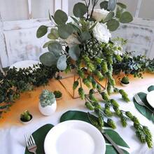 2pcs UV Resistant Artificial Hops, Vine Garland Plants, Fake Hanging Vine Hops, Artificial Hanging Plants, Used For Home Garden Decoration, Home Decoration, Wedding Party Decoration, Beer Festival Decoration - Green - View 6