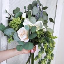 2pcs UV Resistant Artificial Hops, Vine Garland Plants, Fake Hanging Vine Hops, Artificial Hanging Plants, Used For Home Garden Decoration, Home Decoration, Wedding Party Decoration, Beer Festival Decoration - Green - View 7