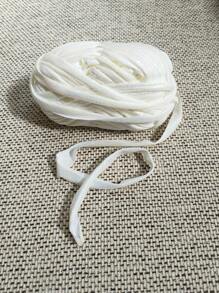 1pc Iridescent White DIY Metallic Shiny Fabric Ribbon, Soft Craft Material For Handmade Weaving Toy - White - View 2