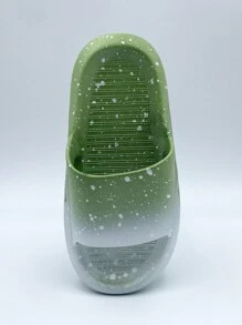 1 đôi dép đế bằng chống trượt kiểu ombre cho trẻ em, thích hợp sử dụng trong nhà/ngoài trời, nhà cửa, phòng tắm, mùa hè. - màu xanh lá - Xem 6