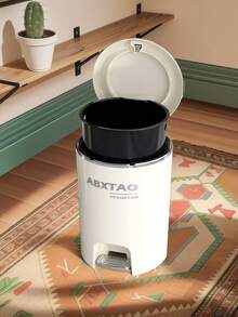 1 Peça Lixeira Doméstica com Dois Compartimentos para Fraldas, Lixeira Redonda Sem Toque para Fraldas de Bebê e Uso Doméstico Geral no Quarto, Sala de Estar, Cozinha e Banheiro, Decorações e Presentes para Chá de Bebê e Família - Multicolorido - Visão 4