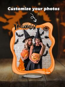 1 件定制照片万圣节主题亚克力相框、个性化桌面装饰装饰品、卧室桌面装饰、亚克力标志/牌匾、万圣节生日派对装饰品、恐怖生日派对装饰品、适合朋友、家人、儿子、女儿、姐妹、侄女的节日展示 - 以及生动的万圣节节日装饰礼物毕业 - 彩色 - 查看 7