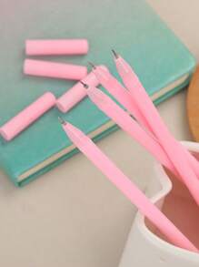 4pcs Creative Stationery Pink Pig Gel Pens, Cartoon Girl Style Water-Based Ink Pens For Study, Office & Signature, Smooth Writing, Refillable, Comfortable Grip