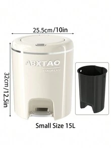 1 Peça Lixeira Doméstica com Dois Compartimentos para Fraldas, Lixeira Redonda Sem Toque para Fraldas de Bebê e Uso Doméstico Geral no Quarto, Sala de Estar, Cozinha e Banheiro, Decorações e Presentes para Chá de Bebê e Família - Multicolorido - Visão 10