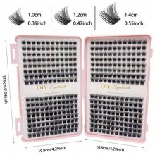 384pcs Individual Lashes Eyelash Book Clusters Extensions False Eyelash DIY At Home Cluster Eyelash Extensions Makeup Lash Clusters,Eye Lash Clusters,Individual Eyelashes,Lashes,Fake Lashes