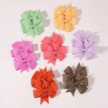 24pcs Cute Girl Bowknot Hair Clips, Minimalist Travel Style Hair Accessories Set, Pastel Colors, Gift For Girl - Multicolor - View 3