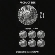 1/3/18pcs Luxury Round Placemats & Square Table Runners, Wedding Party Celebration Decor, Metal Mesh Gold Foil Placemats, Usable Gold & Silver Round Placemats, Gold Foil Metal Mesh Small Mats, For Christmas Valentine Party Decorations, Gold & Silver - Multicolor - View 18