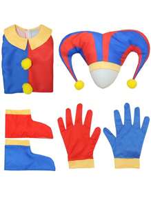 Cosplay Joker Jumpsuit Costume Set For Role Playing Halloween - Multicolor - View 5