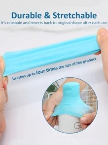 6 Cái/bộ Vỏ đàn hồi chống rò rỉ, Hành trình cần thiết, Phụ kiện du lịch cho vali, Thích hợp cho phụ nữ và nam giới, Nắp chai silicon cần thiết khi đi du lịch, Phù hợp với hầu hết các chai vệ sinh cỡ du lịch (Đen) - màu đen - Xem 7