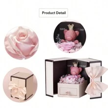 精美设计项链礼盒，诞生石项链，心形项链，适合妻子、女朋友、母亲的珠宝首饰礼盒，宝石胎记石项链，适合女性在各种场合佩戴，理想的心形吊坠项链礼物创意，适合女性，生日周年纪念日，情人节，母亲节，圣诞节，最完美的女士项链礼物圣诞礼物，妈妈，母亲，母亲节，礼物 - 粉色 - 查看 2