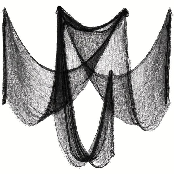 1pc Black Spooky Mysterious Cloth Halloween Decoration, Suitable For Halloween Party, New Year Party, And Other Events Decoration