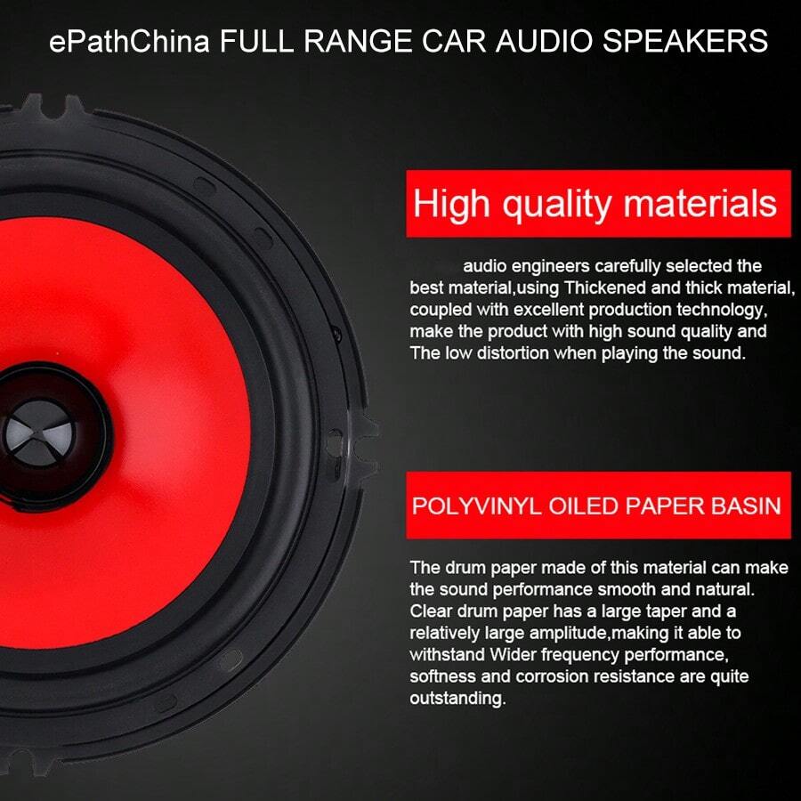 2pcs 6.5 Inch 90W Full Range Frequency Car Audio Speaker Heavy MidBass