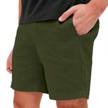 Conjunto Short de Linho Masculino + Boné Branco Liso Estilo Casual Básico Ideal Para o Dia a Dia