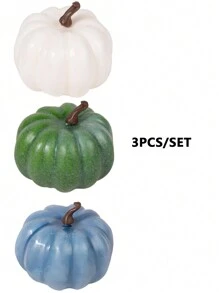 3 sztuki/zestaw 8 cm piankowe dekoracje dyniowe, różne rozmiary i matowe kolory, odpowiednie do fotografii, rekwizyty sceniczne, dekoracje na Halloween