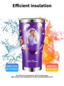 1 pieza, Vaso personalizado de Halloween, 30oz - Divertido fantasma de Halloween, Abuela, Taza de viaje con aislamiento doble al vacío para té con tapa y pajilla, Regalo de Halloween para mujeres, Regalo festivo para amigos y familia