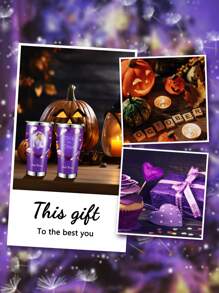 1 pieza, Vaso personalizado de Halloween, 30oz - Divertido fantasma de Halloween, Abuela, Taza de viaje con aislamiento doble al vacío para té con tapa y pajilla, Regalo de Halloween para mujeres, Regalo festivo para amigos y familia