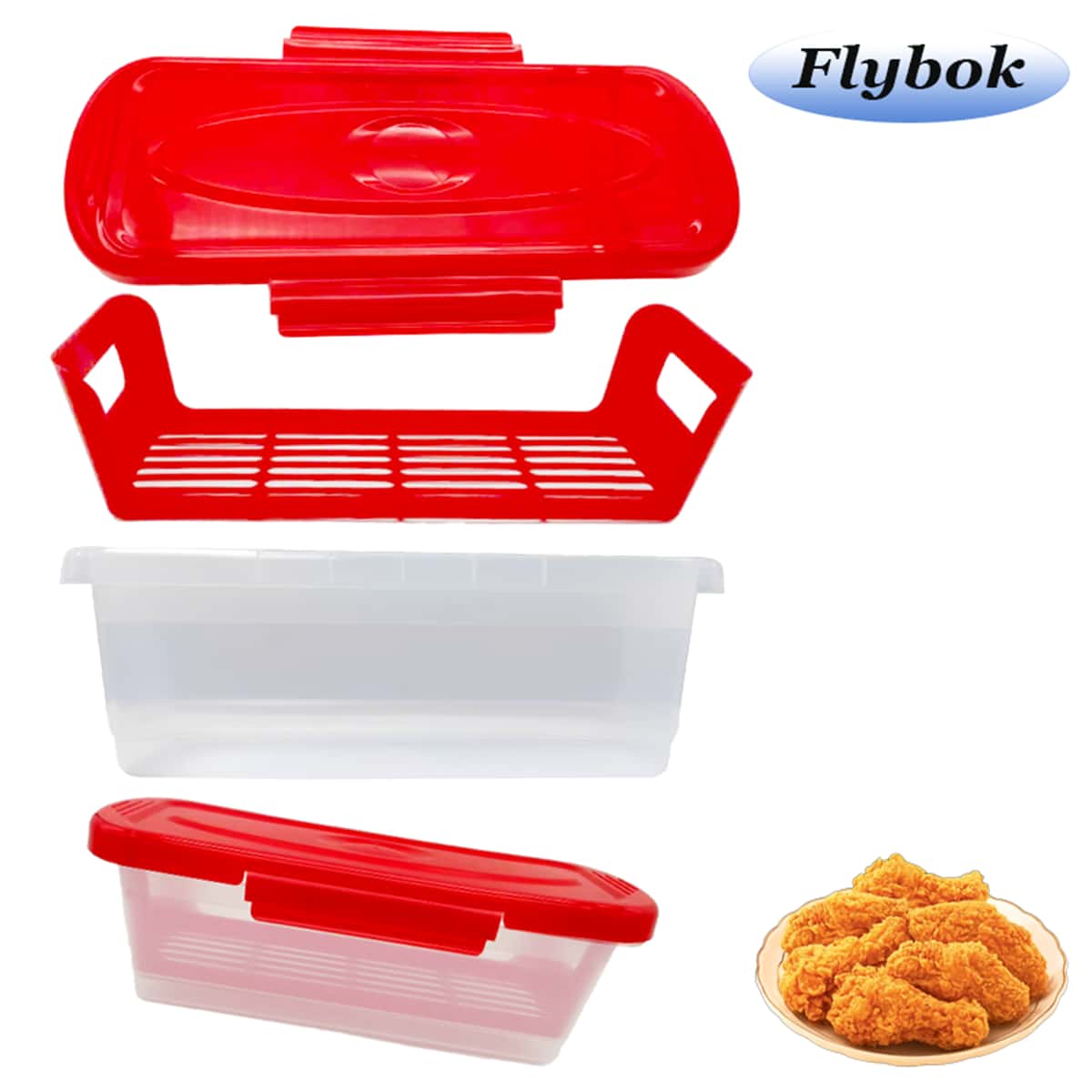 Batter Shaker Bowl With Lid Size Combination 2 Slices No Mess Bread Flour Flavoring Jar With Bread Tray For Fried Chicken, Fried Fish, Onion Rings And More, Available As Christmas, Halloween Gifts