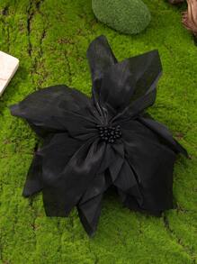 1pc Women's Fashion Versatile Gauze Pointed Petal Brooch, Suitable For Daily, Party And Occasion Wear