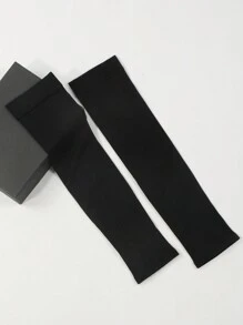 1 pereche/3 perechi unisex negru, alb și maro, culoare solidă, protecție UV, mâneci elastice respirabile, potrivite pentru activități în aer liber Halloween
