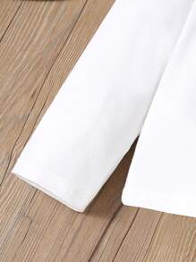 2pcs Young Girl Casual Heart Printed Long Sleeve Top And Pants Set, Autumn - White - View 5
