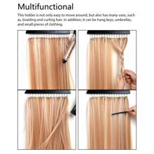 Yamel Hair Extensions Holder Rack 1PC Black Wood Metal Hair Extension Hanger Holder For Styling Braiding Washing Hair
