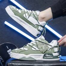 Zapatillas de deporte de moda nuevas para 2025 para hombres, de suela gruesa antideslizante, zapatos casuales para adolescentes, zapatos vulcanizados de tendencia, zapatos blancos de estudiante - Verde - Ver 4