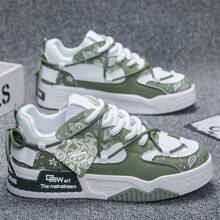 Zapatillas de deporte de moda nuevas para 2025 para hombres, de suela gruesa antideslizante, zapatos casuales para adolescentes, zapatos vulcanizados de tendencia, zapatos blancos de estudiante - Verde - Ver 6