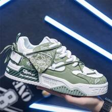 Zapatillas de deporte de moda nuevas para 2025 para hombres, de suela gruesa antideslizante, zapatos casuales para adolescentes, zapatos vulcanizados de tendencia, zapatos blancos de estudiante - Verde - Ver 8