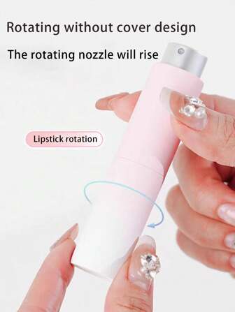 1pc Rotating Refillable Perfume Atomizer, 8ML High-End Portable Travel Refill Spray Bottle For Lipstick And Fragrance Sample