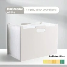 حقيبة ملفات اختبارات رأسية سعة كبيرة 13 فتحة لطلاب المدارس والمكاتب، منظم مستندات متعدد الطبقات A4 محمول، عودة للمدرسة، لوازم مدرسية - النسخة الأفقية - مشاهدة 7