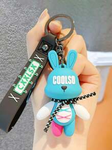1PC Rabbit Keychain Creative Bunny Design Ribbon Keychain For Women, Delicate Car & Motorcycle Chain Pendant With Premium Feeling, Bag Charm Loop,Car Keychain Funny Gifts Purse Accessories ,Cute Letter Keychain/Chain, Key Bag, Handbag, Backpack Charm,Key Chain Accessories Suitable For Gifts, Wallets, School Bags, Backpacks, And Satchels,Suitable For Party Gifts, Birthday Gifts, Gifts For Friends, Gifts For Family, Gift Giving Parties, Graduation Gifts, Christmas Gifts,(The Keychain Does Not Come - Blue - View 4