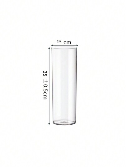 Plastic Transparent Flower Vase, High Transparency Imitation Glass Bucket, Shop Soaking Hydroculture Large Hydroponic Plants, Acrylic Vase Birthday Graduation Home Room view 8