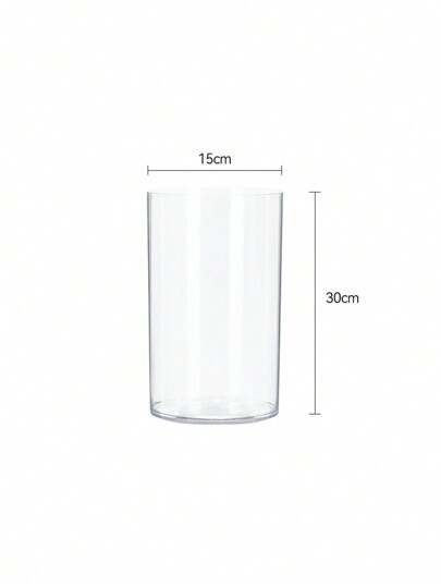 Plastic Transparent Flower Vase, High Transparency Imitation Glass Bucket, Shop Soaking Hydroculture Large Hydroponic Plants, Acrylic Vase Birthday Graduation Home Room view 7