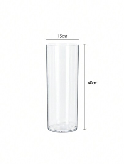 Plastic Transparent Flower Vase, High Transparency Imitation Glass Bucket, Shop Soaking Hydroculture Large Hydroponic Plants, Acrylic Vase Birthday Graduation Home Room view 9