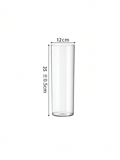 Plastic Transparent Flower Vase, High Transparency Imitation Glass Bucket, Shop Soaking Hydroculture Large Hydroponic Plants, Acrylic Vase Birthday Graduation Home Room view 5