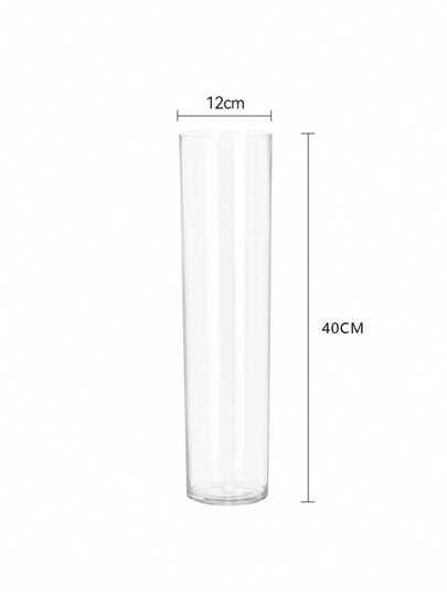Plastic Transparent Flower Vase, High Transparency Imitation Glass Bucket, Shop Soaking Hydroculture Large Hydroponic Plants, Acrylic Vase Birthday Graduation Home Room view 10