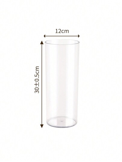 Plastic Transparent Flower Vase, High Transparency Imitation Glass Bucket, Shop Soaking Hydroculture Large Hydroponic Plants, Acrylic Vase Birthday Graduation Home Room view 4