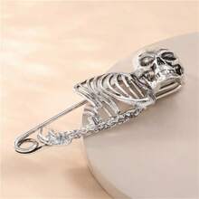 1 Peça Broche Vintage de Caveira, Broche Gótico Escuro, Acessórios de Fechamento de Cintura de Roupa, Joias. Melhores Presentes